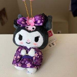Kuromi Plush with Purple Kimono from Japan